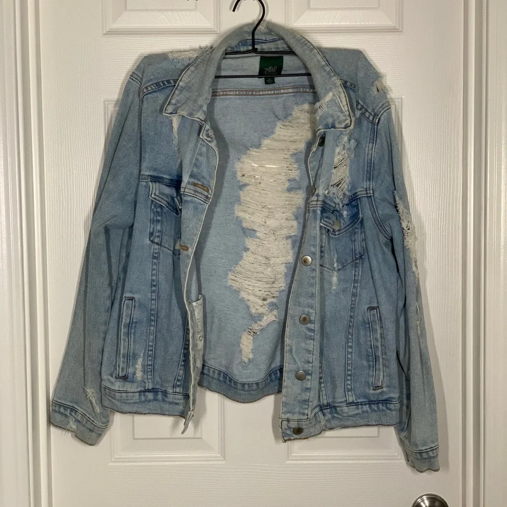 Distressed Denim Jacket - Picture 1 of 3